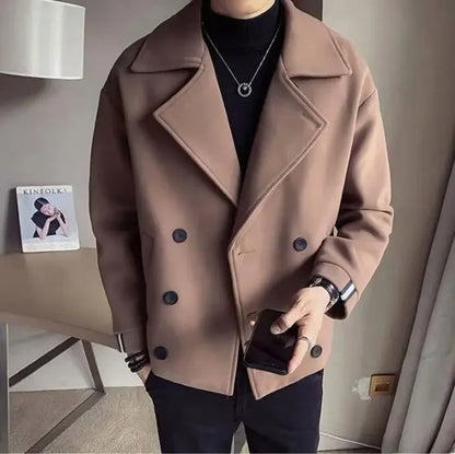 Men's Korean Style Woolen Jacket