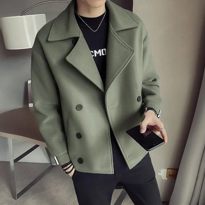 Men's Korean Style Woolen Jacket